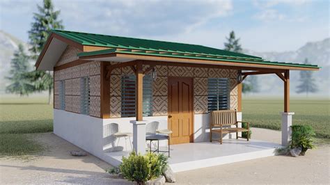 half amakan half concrete house|simple amakan house design.